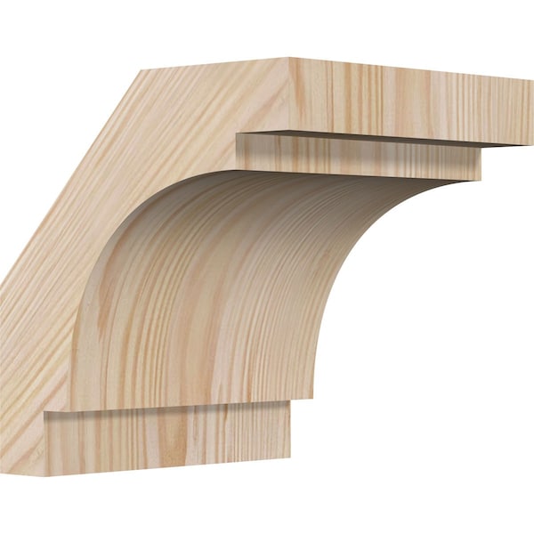 Ekena Millwork 5 1/2"W x 6"D x 6"H Merced Smooth Knee Brace, Douglas Fir BRC06X06X06MRC00SDF - main